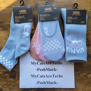 Vans Crew + Canoodle Checkered + Sun Crew Sock! Brand New! 5X Pairs! LOOK!